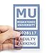 CafePress Miskatonic University Parking Pass Faculty Sticker Rectangle - Standard Clear