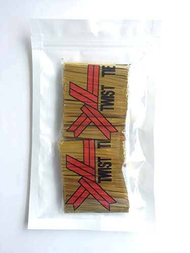 IFfree 1600PCS Gold Foil Metallic 3.2" Twist Ties Holiday Crafts Gifts,Gold Metallic Cut to Length Twist Ties for Flat Cello Bag Bakery Candy Lollipop Bread Pouch.
