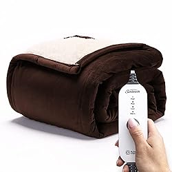 Sunbeam Heated Throw Electric Blanket with 4