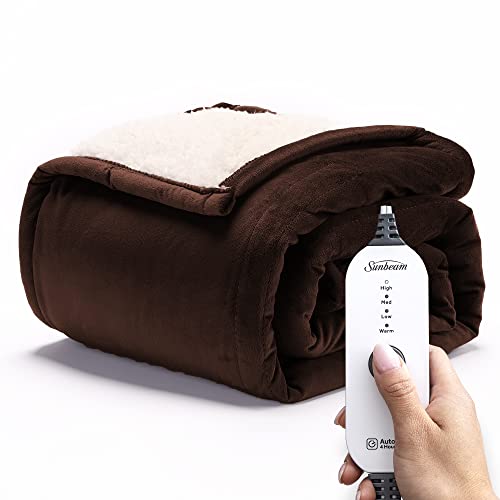 Sunbeam Heated Throw Electric Blanket with 4