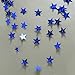 Decor365 Reflective Blue Star Garlands Streamer/Bunting/Backdrop Party Decoration Stars Hanging Decor for Frozen Birthday/Blue Silver Wedding/Engagement/Royal Baby Shower/Kids Room/Home Decorations