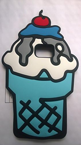 Cute 3D Candy Color Food &amp; Refreshment Design Soft Silicone Back Case Cover for Samsung (Galaxy Note 5 Cherry Ice Cream blue)