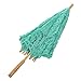 Remedios(19 colors) Green Vintage Bridal Wedding Cotton Lace Parasol Umbrella Light Green