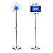 Smonet Adjustable Pedestal Sign Holder Floor Stand with Telescoping Post, Poster Frame for 8 X 11 Inches Graphics, Top-loading Vertical Design-Silver Metal