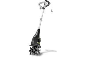 Sun Joe TJ599E Electric Corded Garden Cultivator w/ 2.5A Motor and Steel Blades, Cultivates in 6.3 Inch Wide Path for Small G