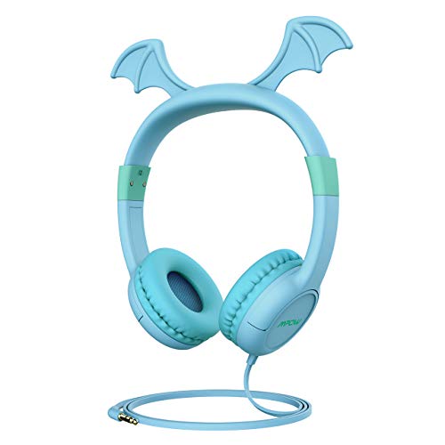 Mpow [Update] Kids Headphones with 85dB Volume Limited Hearing Protection, Child-Friendly Silicone, Dragon Inspired Wired On-Ear Headsets, Perfect Children Headphones for School, Home and Travel