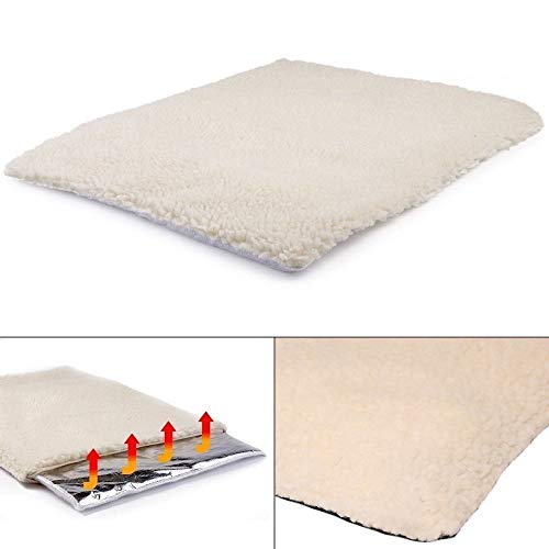 DEESEE(TM) Self Heating Dog Cat Pet Bed Thermal Washable No Electric Blanket Required (A(90cm x 64cm)) - Thumbnail 4