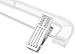 Pack of 12 Premium Quality Plastic Skirt Hangers - Non-Slipping Material with Sliding Metal Clips - 360-Degree Rotating Hook - Slim & Sleek Design - by Utopia Home
