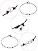 Tatuo 2 Pieces Single Freshwater Pearl Necklace and 3 Freshwater Pearl Beads Choker on Black Leather Cord for Girls Women