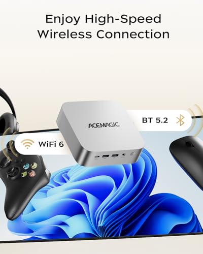 ACEMAGIC K1 Mini PC, Intel Core i5-12600H 16GB DDR4 512GB SSD, Mini Computers (4.5GHz, 12C/16T) PCIe3.0 Type-C/LAN 2.5G/HDMI/DP,4K Triple Display Win 11 Pro Mini Desktop PC BT5.2/WiFi6/Home/Office