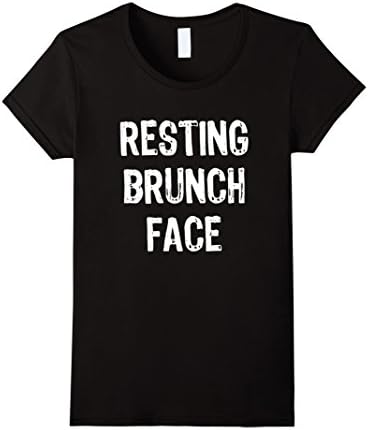 Women's Resting Brunch Face T-Shirt Small Black