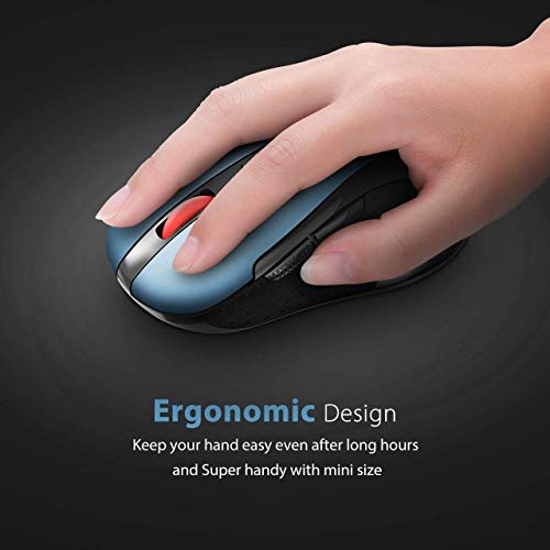 VicTsing Computer Wireless Mouse, 2.4G Portable USB Mouse Ergonomic Mouse- Fit Your Hand Nicely, 5 Adjustable DPI Levels, Page Down/Up Buttons, 20 Months Battery Life, Designed for PC, Desktop, Laptop