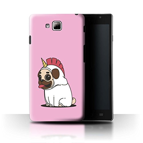 STUFF4 Phone Case / Cover for LG Optimus L9 II/D605 / Cartoon Pug Design / Fantasy Unicorn Collection
