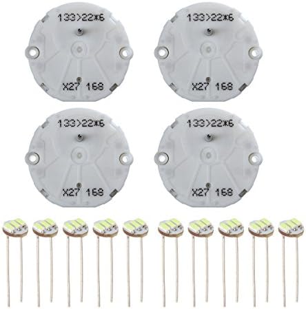 Partsam 4PCS X27 168 Stepper Motor Gauge Cluster Speedometer Repair Kit for GM GMC + 10PCS Ice Blue T4.7 Soldering Led Bulb