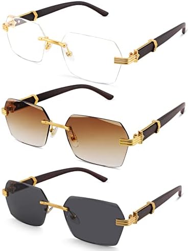 Amazon.com: mincl Diamond Square Sunglasses Men Women Luxury 