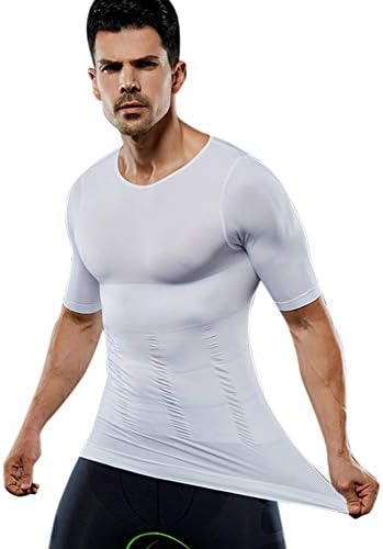 Aileney Men Compression T-Shirt Belly Control Body Shaper Elastic Muscle Shapewear Slimming Tops