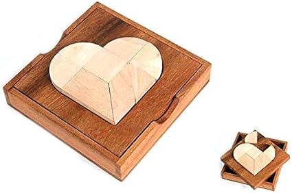 Amazon.com: Logica Puzzles Art. Heart Tangram - Brain Teaser in Fine Wood - 49 Shapes in 1 - Educational Puzzle - Mind Puzzle: Toys \u0026 Games