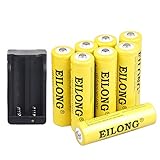 8PC 9800mAh 18650 3.7V Batteries high-Capacity Rechargeable Battery and 1PC Battery Charger