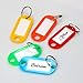 Simetufy Plastic Key Tags 200 Pcs, Bulk Key Labels with Ring and Label Window, Key Chain ID Tags, Key Identifiers for Name, Luggage 10 Colors