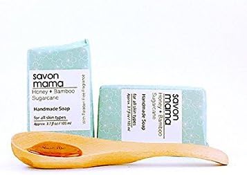 Honey + Bamboo Sugarcane Soap (With Paraben Free Fragrance) (1 Pack - 3.7oz./bar)