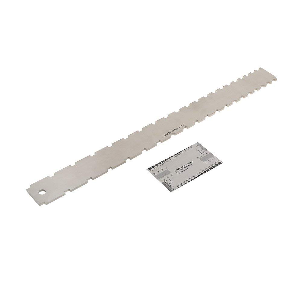 Guitar Neck Ruler, String Action Ruler Gauge and Guitar Neck Notched Straight Edge for Guitar Maintenance and Repair Musical Instrument Accessories