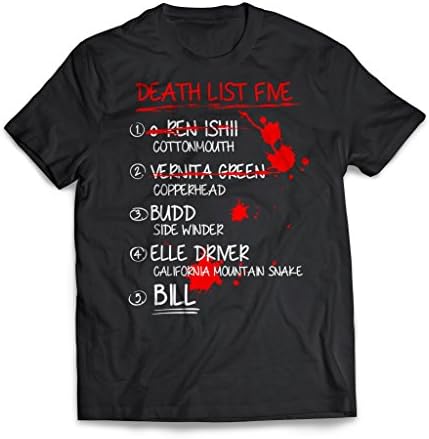 Death List Five Kill Bill T-Shirt XX-Large Black