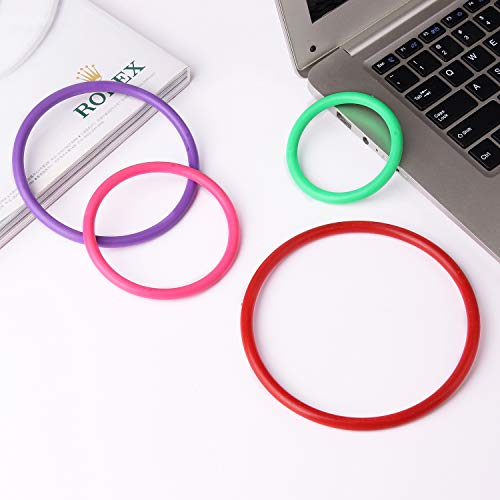 HRLORKC Plastic Ring Toss Game Set Rings for Ring Toss for Kids Outdoor Games Plastic Carnival Rings Carnival Games for Carnival Party and Parent-Child Games (24 pcs)