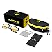 Night Driving Glasses - Semi Polarized Yellow Tint Anti Glare HD Lens Clear Vision - Unbreakable Metal Frame with Car Clip Holder - Knight Visor… (Black Yellow Lens)