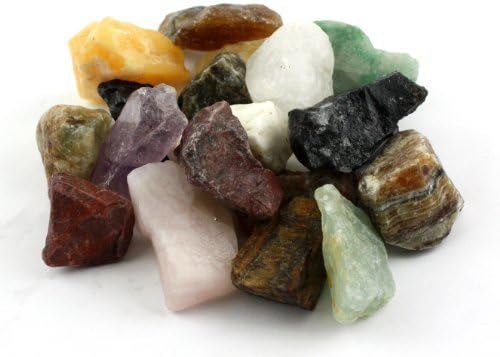 Indoor Fountains & Accessories - Crystal Allies 3 Pounds Bulk Rough Mixed Brazilian Reiki Crystal Healing Stones Large 1