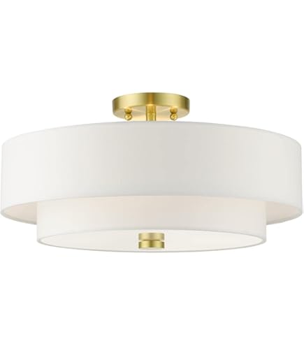 Livex Lighting 52140-12 Meridian Collection 5-Light Semi Flush