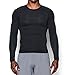 Under Armour Men's HeatGear Graphic Long Sleeve Shirt, Black/Black, Small