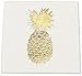 Gold Foil Pineapple Paper Napkins for Birthday Party (6.5 x 6.5 In, 50 Pack)