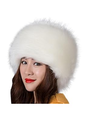 Women Ladies Girls Cossack Russian Style Faux Fur Hat Winter Warm Cap