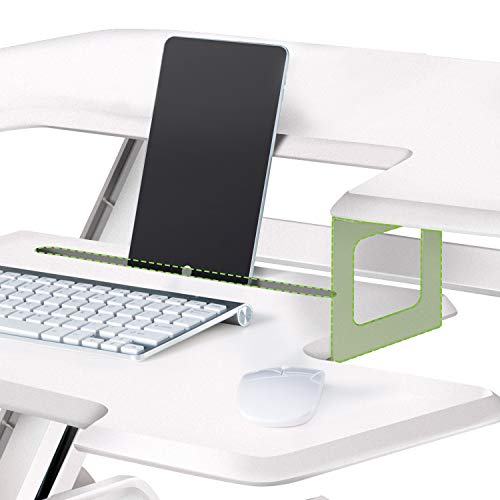 Eureka Ergonomic Height-Adjustable Sit-Stand Desk Top, 36-Inch Wide, No Assembly Required, SGS Top Rated, White