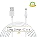 Kinps Apple MFi Certified Lightning to USB Cable 10ft/3m iPhone Charger Cord Super Long for iPhone X / 8 / 8 Plus / 7 / 7 Plus / 6S / 6S Plus / 6 / 6 Plus / SE, iPad Pro/Air/Mini (Nylon-White, 1 Pack)