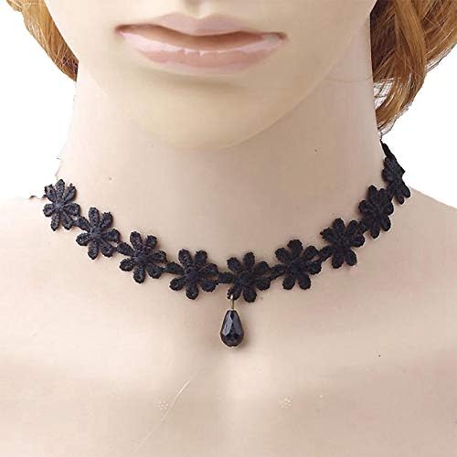 Womens Ladies Necklaces Sale Clearance, Weant Fashion Retro Lace Collar Choker Statement Silver Chain Pendant Jewelry for Lover Valentine Costume Gifts