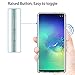 Casetego Compatible Galaxy S10 Plus Case,Clear Soft Flexible TPU Case Rubber Silicone Skin with Flowers Floral Printed Back Cover for Samsung Galaxy S10 Plus,Green Flower