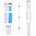 wonlex Band for Samsung Gear Fit2 / Fit2 Pro, Silicone Replacement Watch Bands Strap Compatible with Galaxy Gear Fit2 SM-R360 & Fit 2 Pro for Women & Men (White/Blue)