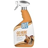 OUT! Go Here Attractant Indoor & Outdoor Dog Training Spray | Housetraining Aid for Puppies and Dogs | 32 oz