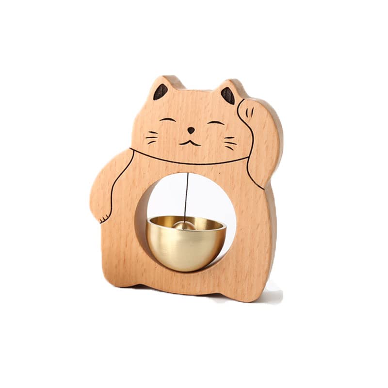 zalati Dopamine Doorbell Wind Chimes with Lucky Cat Style for Sounding Reminder Decoration on Home, Shop, Office, Window Door Entrance