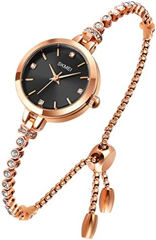 SKMEI Women Watches Bracelet Diamond Ladies Female Small Rose Gold