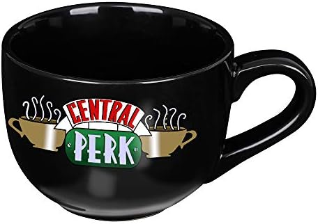 Enoch Friends Central Perk Latte Coffee Mug Black 16oz