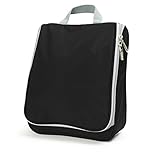 Lavievert Toiletry Bag / Portable Travel Organizer / Household Storage Pack / Bathroom Makeup or Shaving Kit with Hanging for Business, Vacation, Household - Black ()