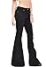 Glamour Outfitters 70s Style Flares Bell-bottom Wide Flared Jeans - Black
