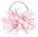 Hair Ties, HipGirl 12pc 3.5''Hair Bow Ponytail Holder W/Korker Ribbon, No Metal Crease Ouchless Elastic Rubber Band with Cheer Bows, Match Outfit and Dress