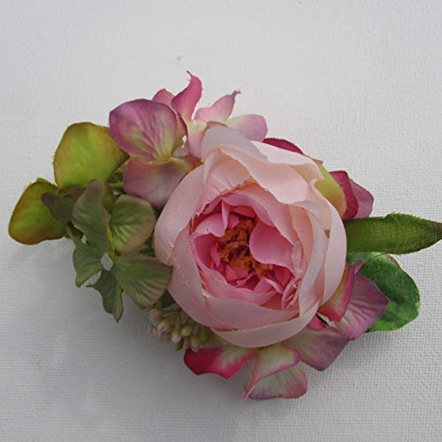 Pink Fascinator Floral Fascinator Pink Flower Hair Barrette