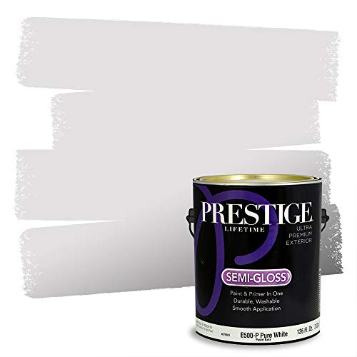 PRESTIGE Exterior Paint and Primer in One, Midwinter Gray, Semi-Gloss, 1 Gallon