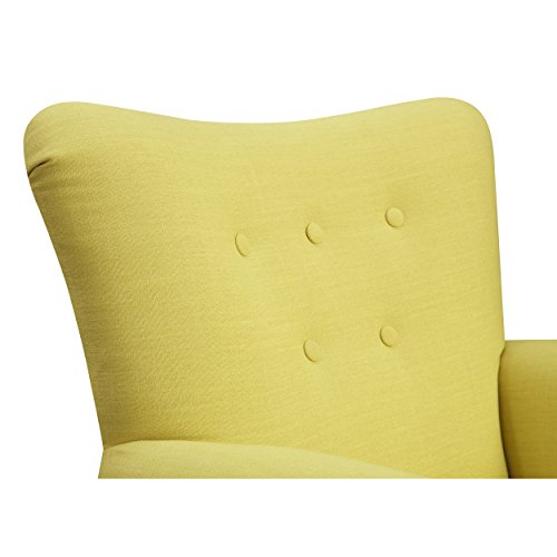 Emerald Home Lydia Sensu Citrine Accent Chair with Button Tufting And