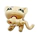 Littlest Pet Shop RARE Short Hair Cat kitty Yellow Purple Flowers LPS Toy #1962