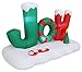 5 Foot Long Lighted Christmas Inflatable JOY to the World with Tree Candy Cane Merry Messages Party Indoor Outdoor Decoration